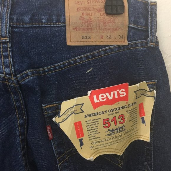 New Vintage Levi's 513 RELAXED STRAIGHT Denim Jeans Men's Size 32x34